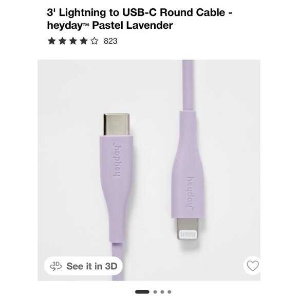 Heyday - Lightn To USB-C iPhone Fast Charging Cable 3ft For Apple iPhone iPad - Picture 2 of 5